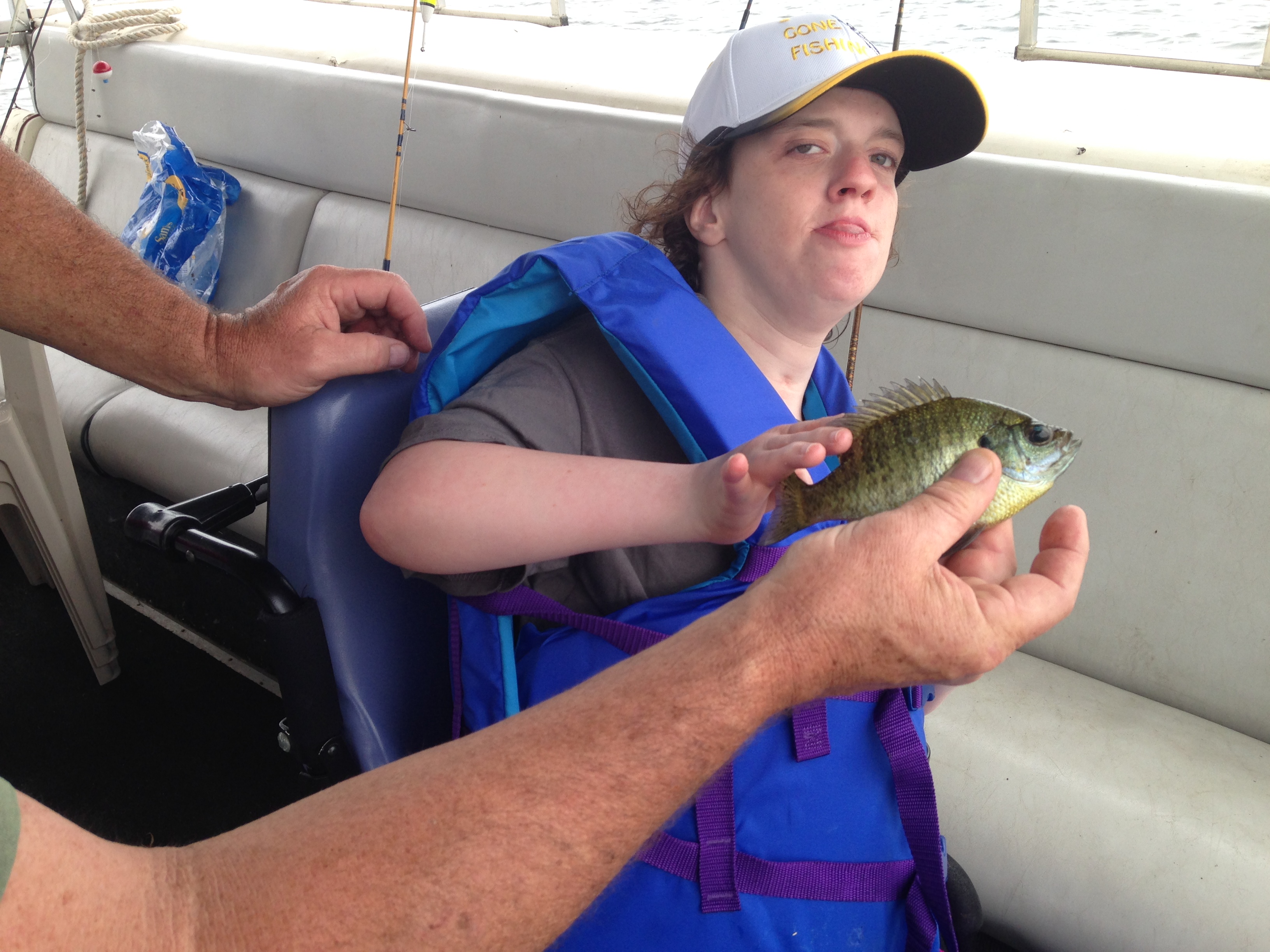 Lizzy Johnson from the English House caught a fish